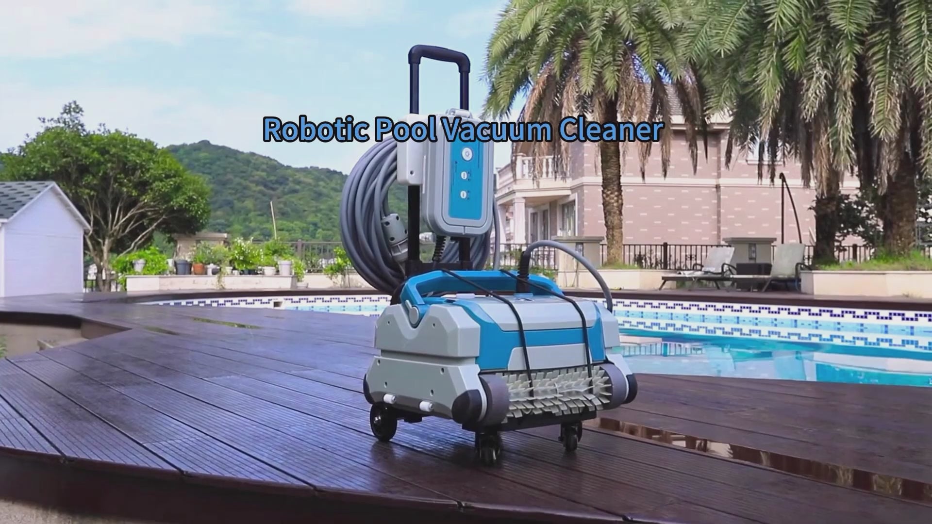 Corded Pool Vacuum Cleaner Waterline Clean Capability Pool Robot With Two Filter Basket
